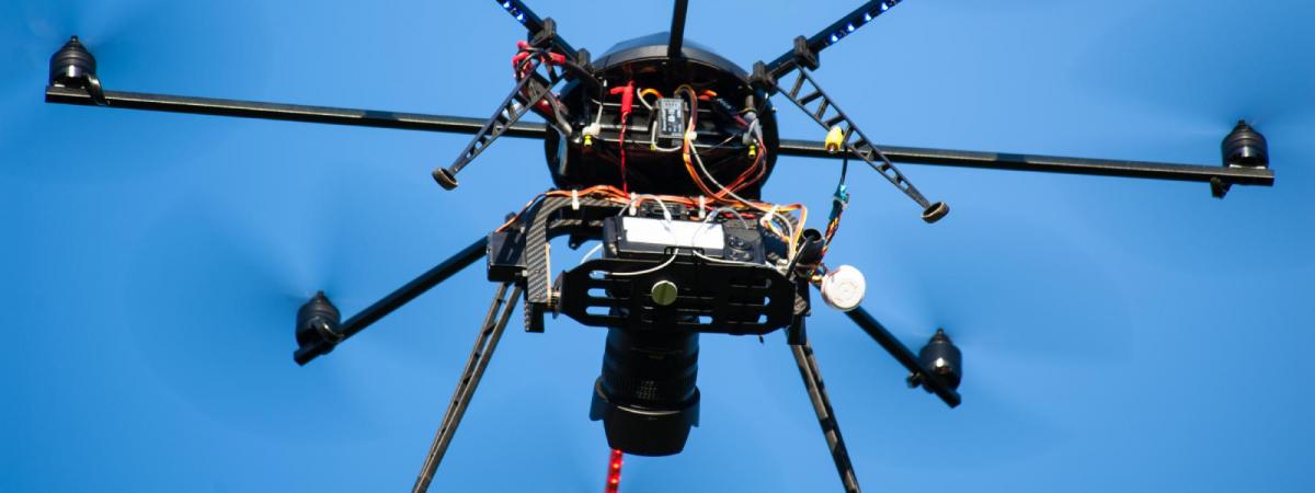Zusatzsicherung am Copter mit Drahtseil